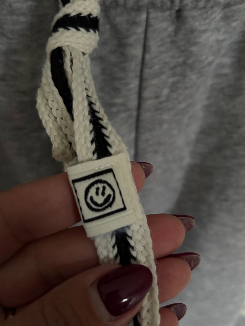 DRMERS CLUB Grey Cargo Sweatpants with Striped Drawstring